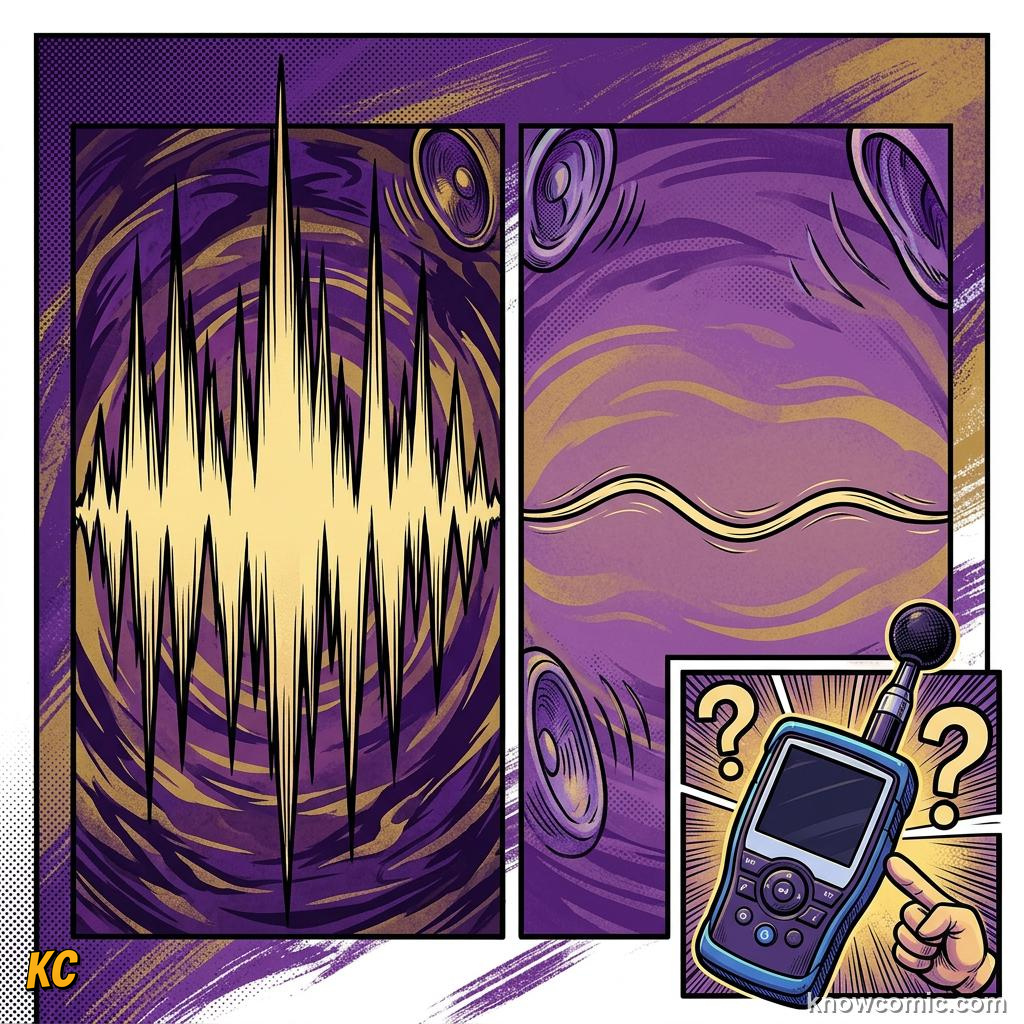 Comic illustration: preview of amplitude and volume topic