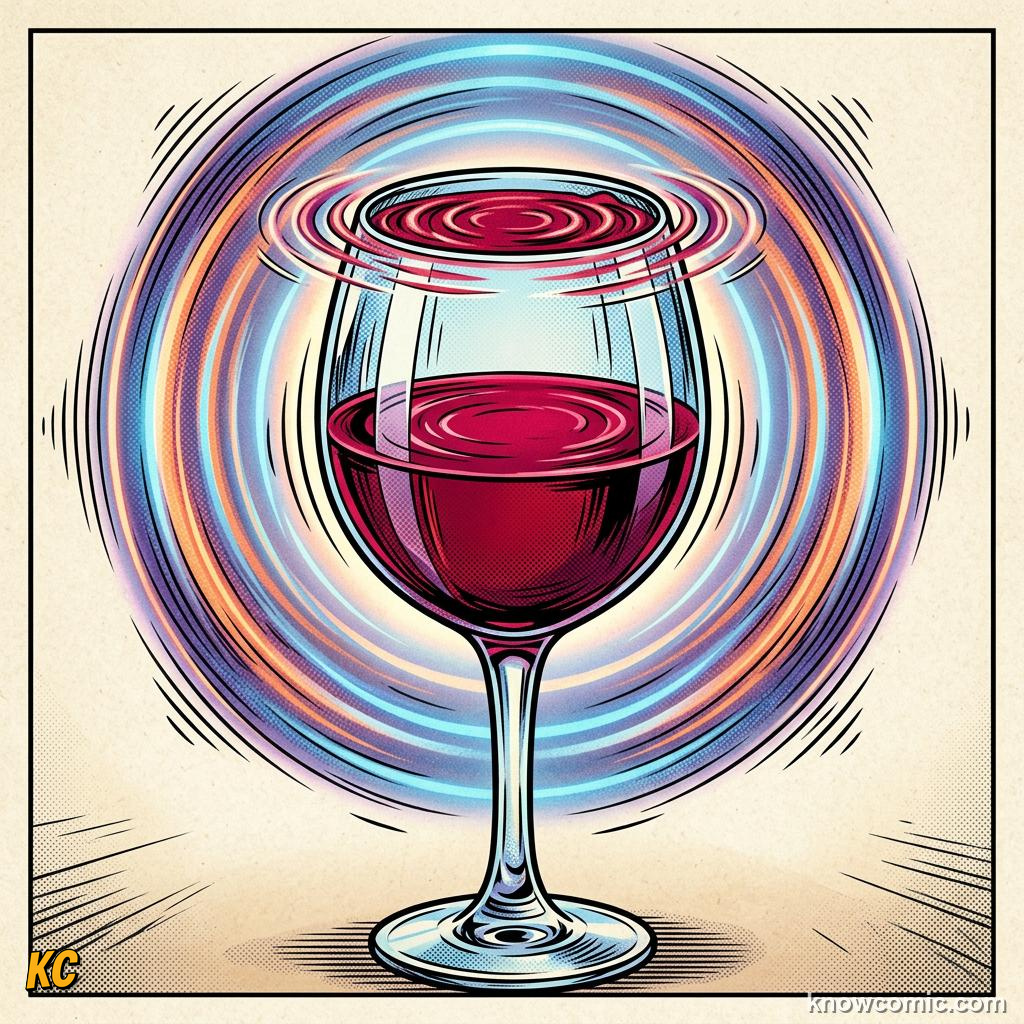 Comic illustration: a long loose string vibrating slowly at low frequency
