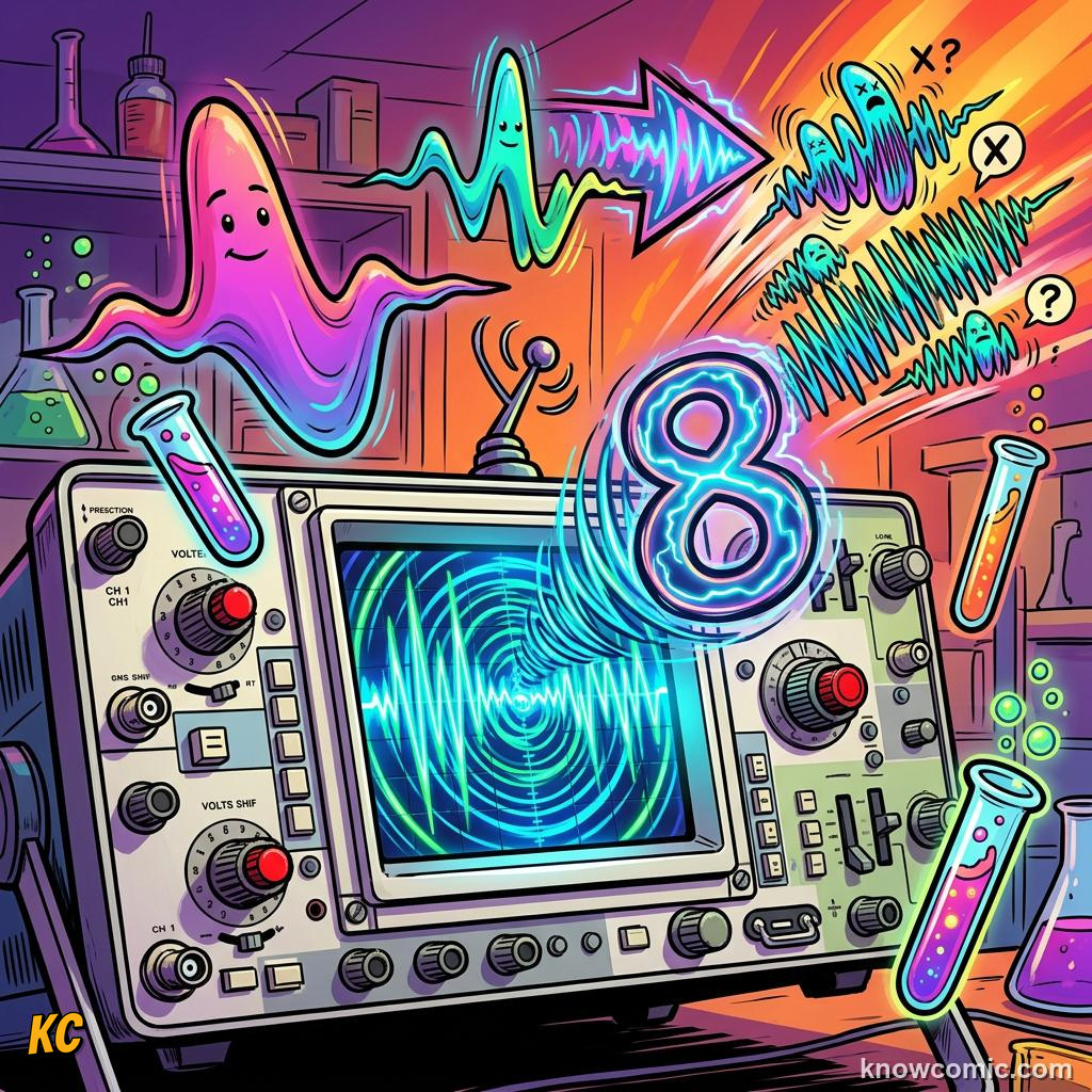 Comic illustration: preview of ultrasound and high-frequency sound topic