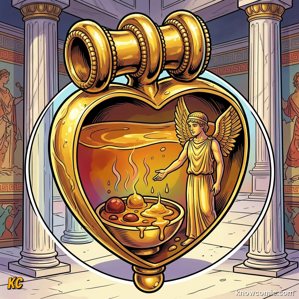 Comic panel about icarus: flying too close to the sun: Son, educational kids illustration