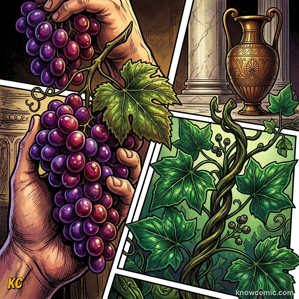 Comic panel about dionysus: god of wine & theatre: A Different Kind Of God, Semele, educational kids illustration