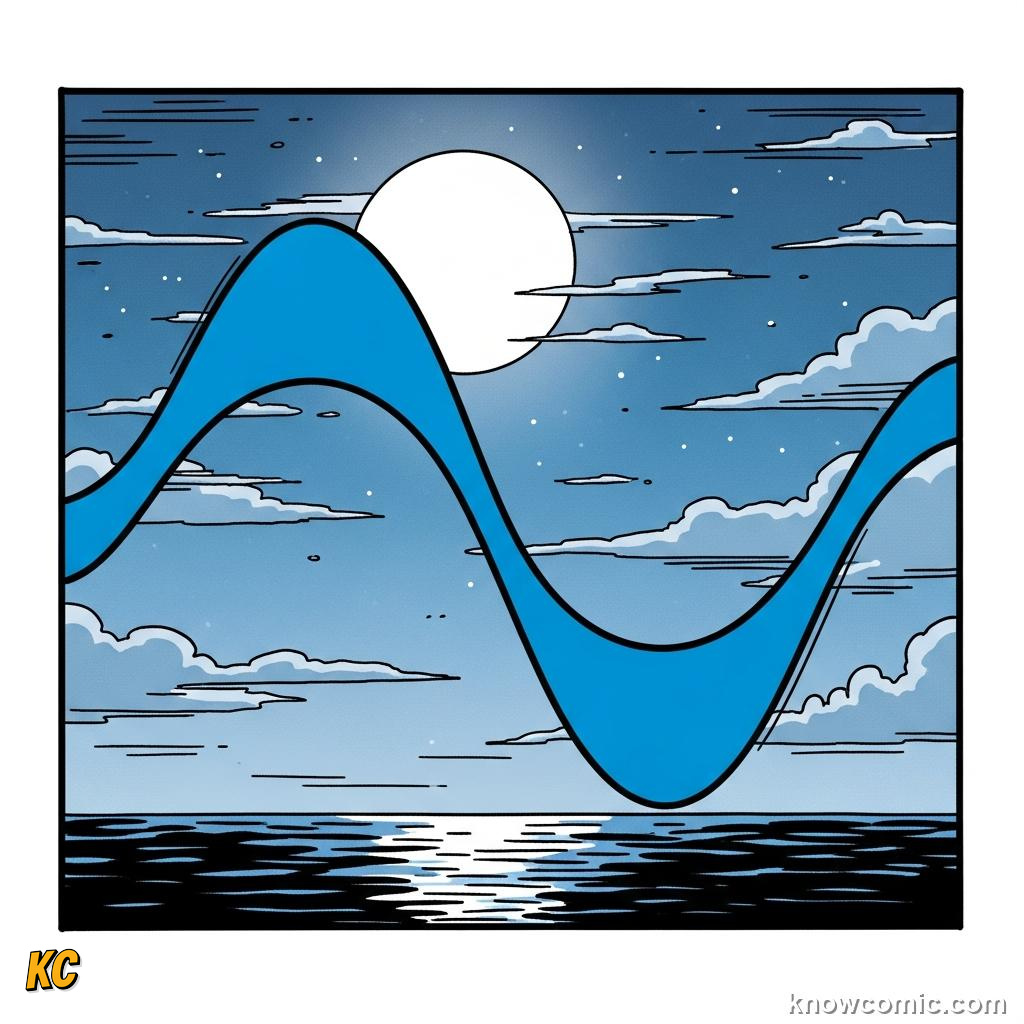 Comparison diagram of semidiurnal two-high tides versus diurnal one-cycle tidal pattern