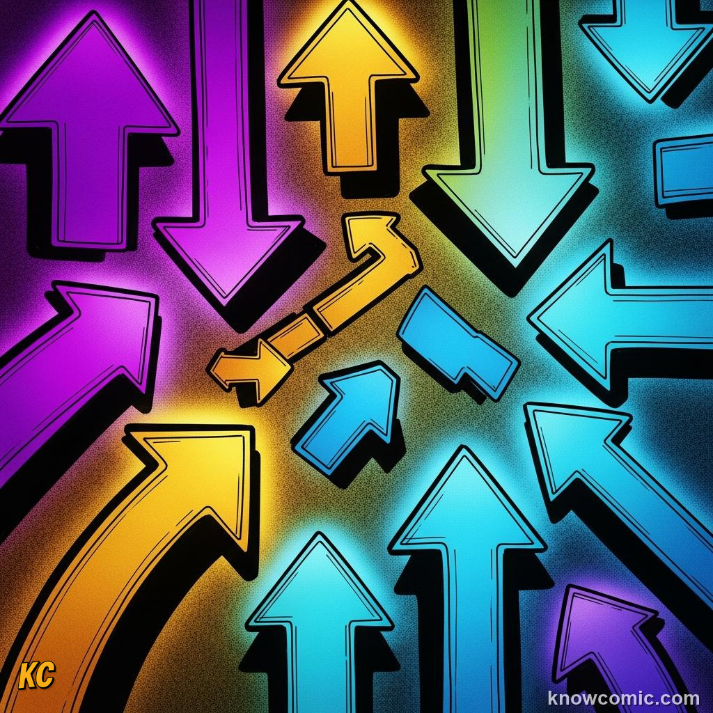 Comic illustration: WHAT'S A VECTOR?, NUMBER + DIRECTION