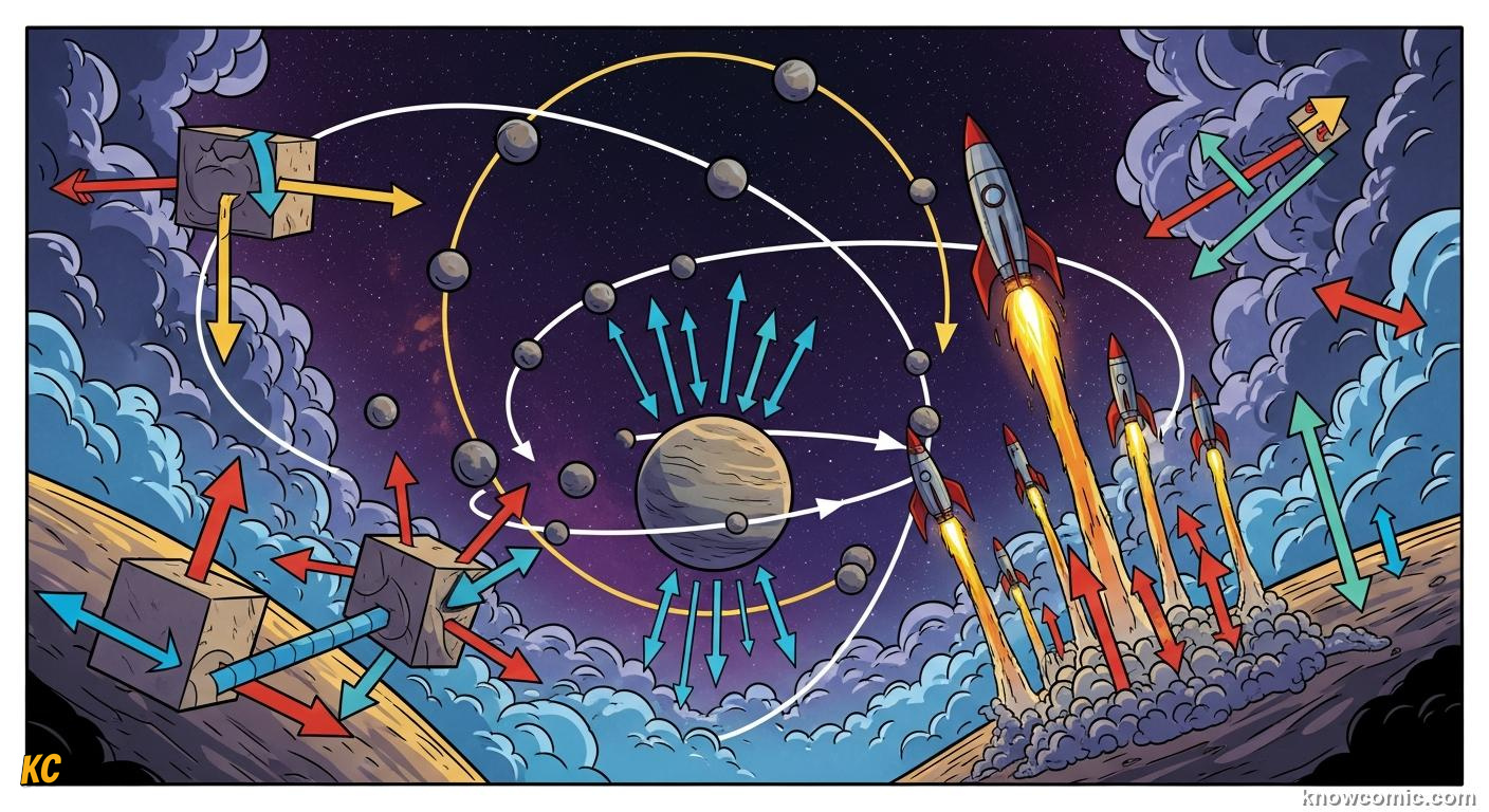 Comic illustration: SAME SPEED, OPPOSITE VELOCITY