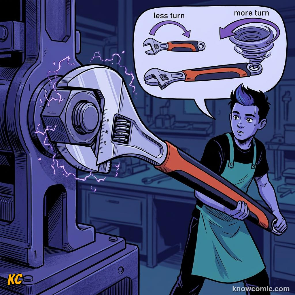 Comic illustration of a first-class lever like a seesaw