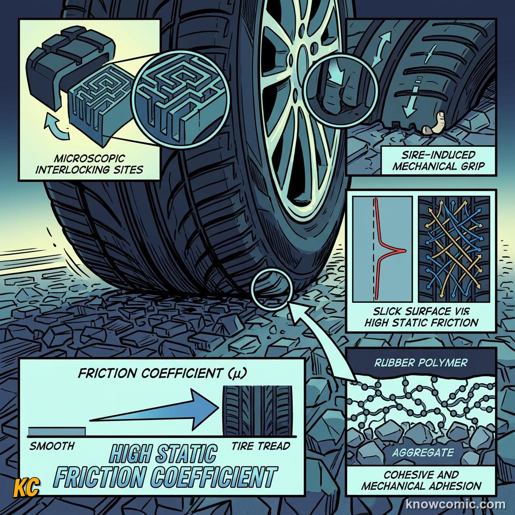 Comic illustration of static friction in everyday grip