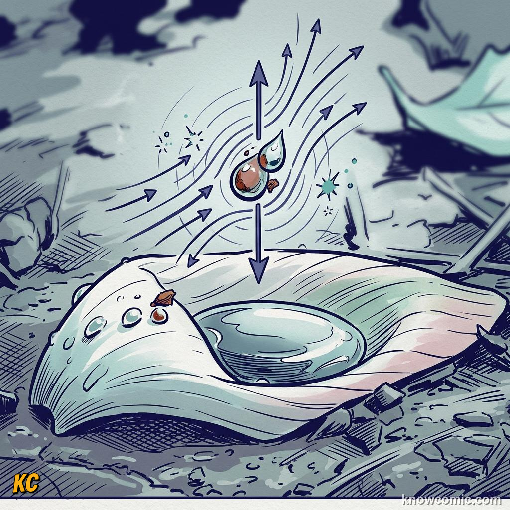 Comic illustration of air density affecting drag