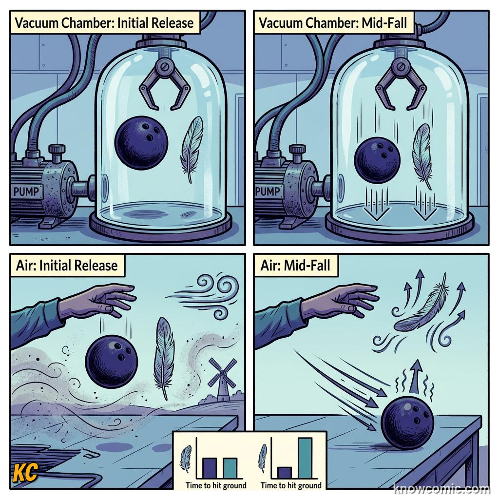 Comic illustration of raindrop terminal velocity