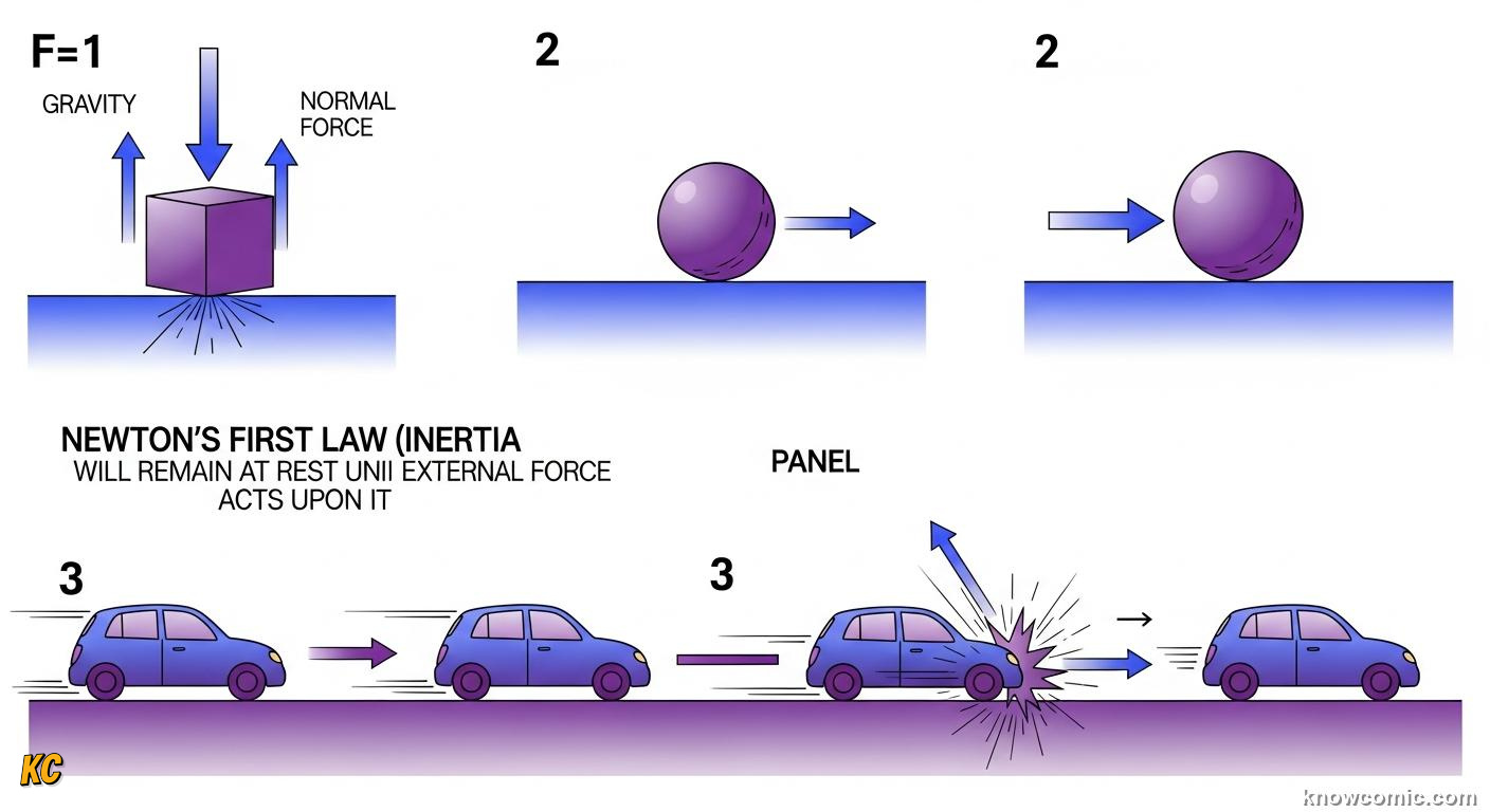 Comic illustration: Physics comic panel p5 main