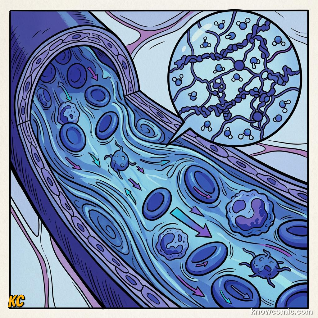Comic illustration of motor oil lubricating engine parts with correct viscosity