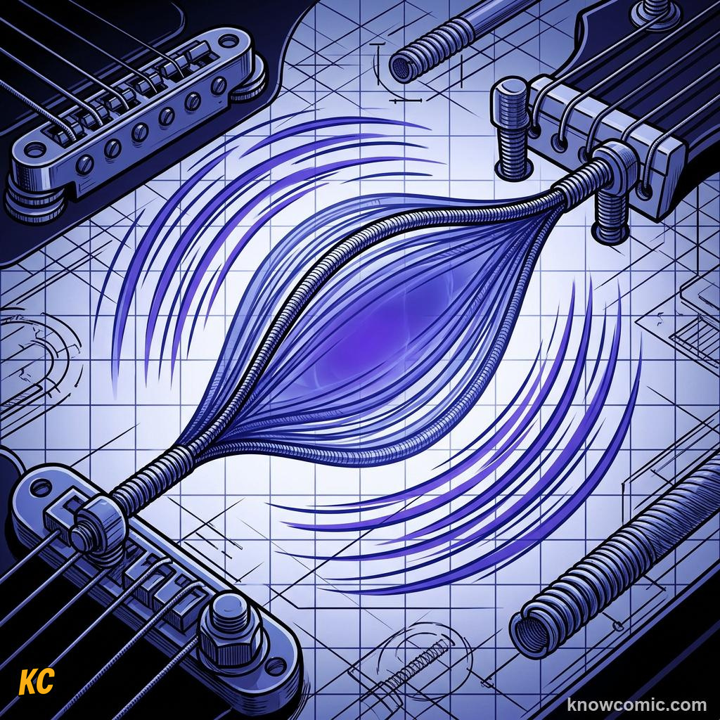 Comic panel about simple harmonic motion: Longer Rope, educational kids illustration
