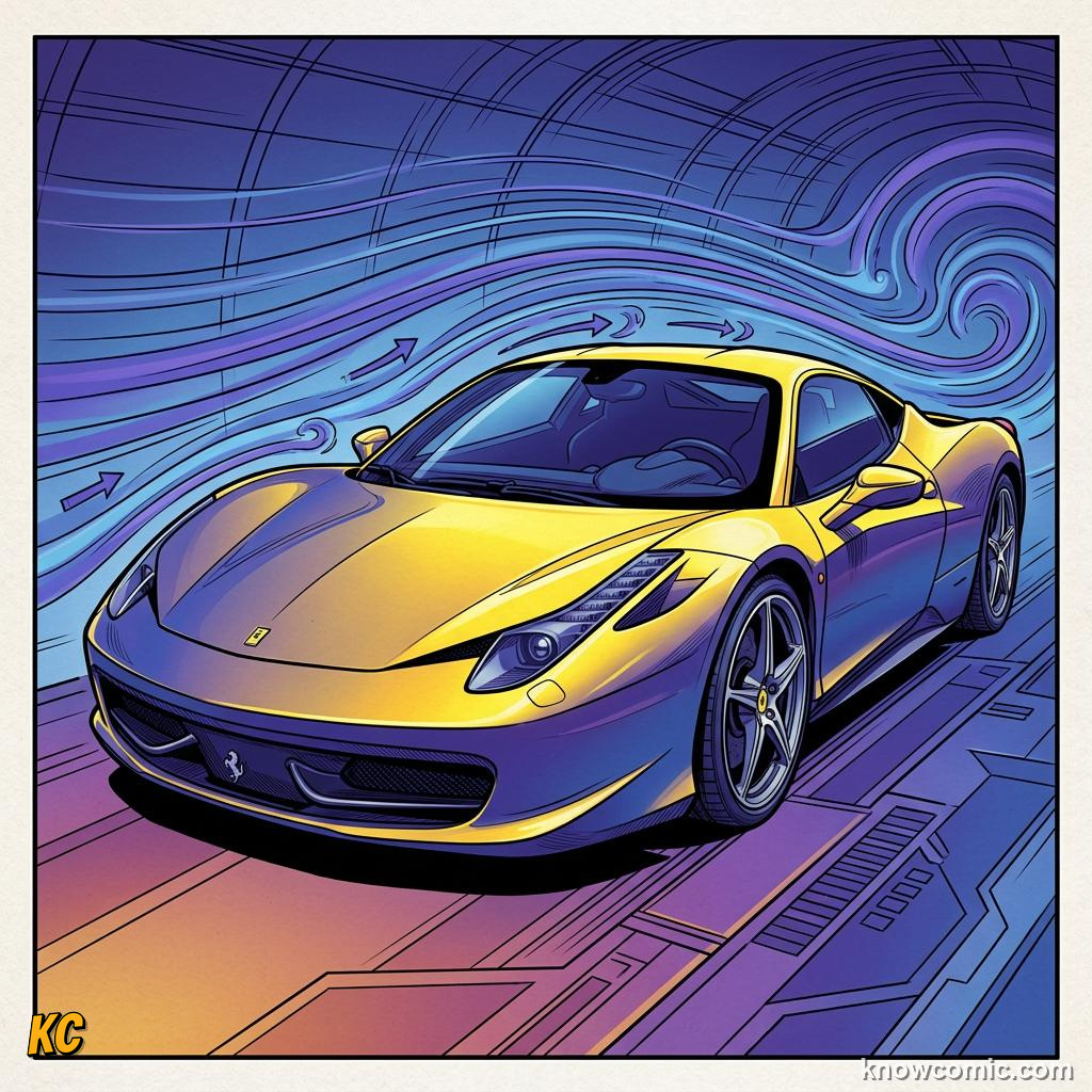 Comic panel about aerodynamic drag: What Is Aerodynamic Drag?, Opposes Motion, educational kids illustration