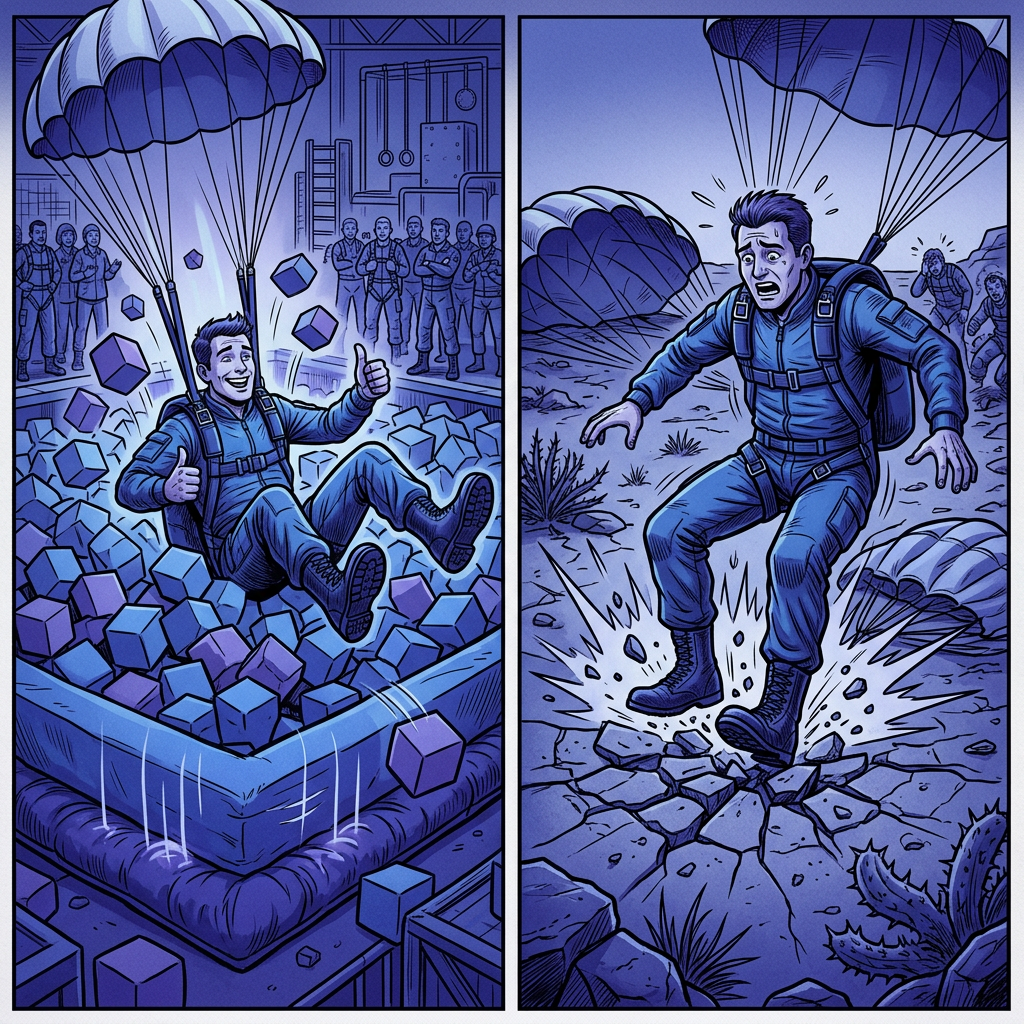 Comic panel about impact & impulse: Time Matters, educational kids illustration