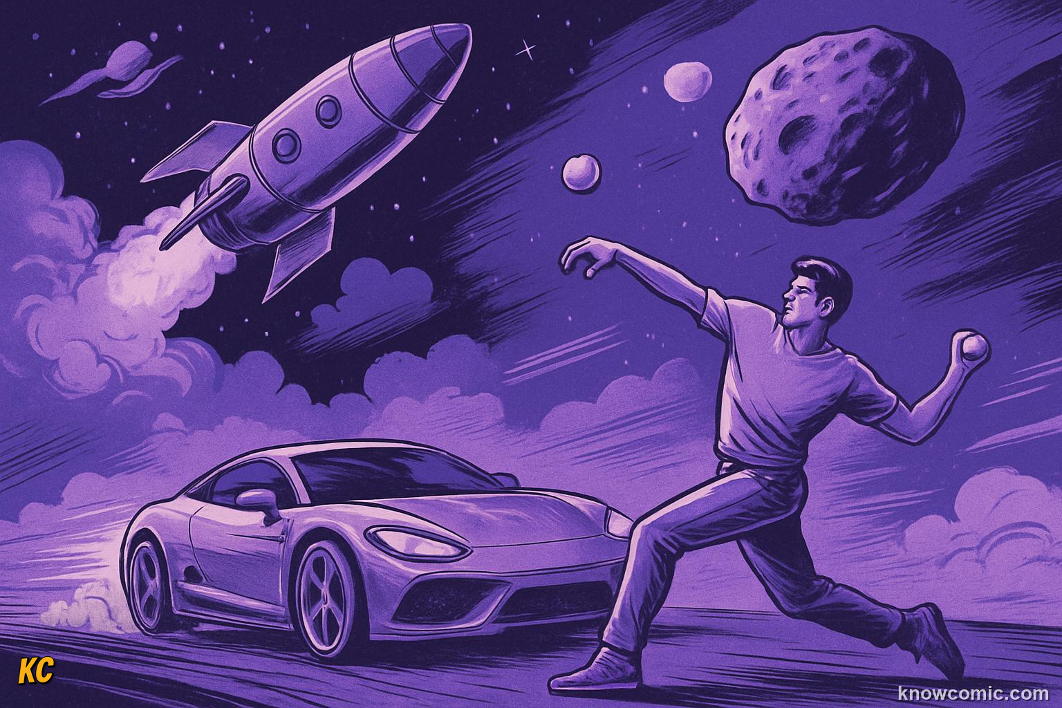 Comic illustration: NEWTON'S MATH