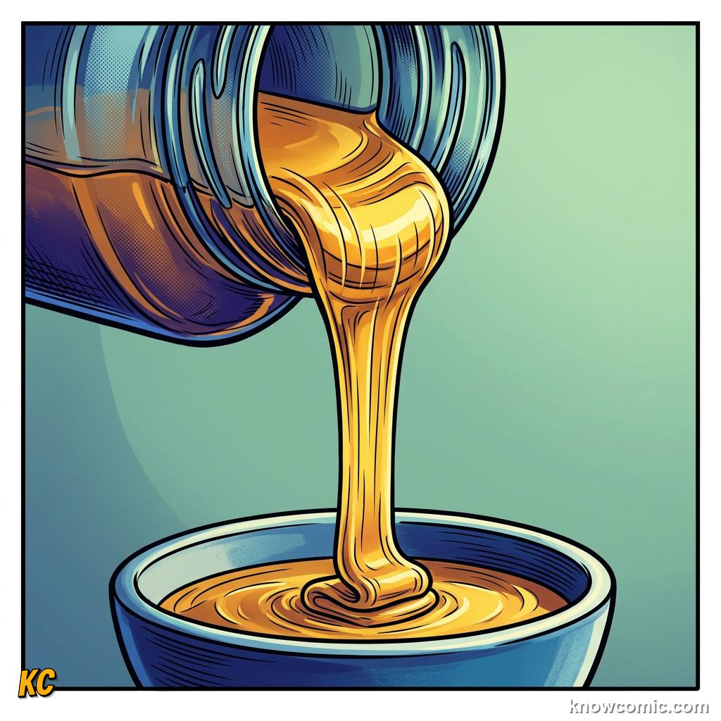 Comic panel about turbulent vs laminar flow: Two Worlds In One Fluid, Laminar, educational kids illustration