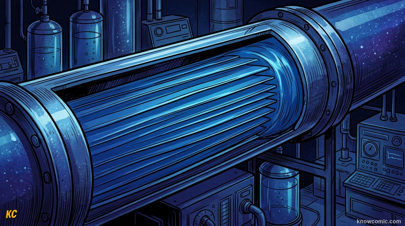Comic panel about turbulent vs laminar flow: Orderly Flow, educational kids illustration