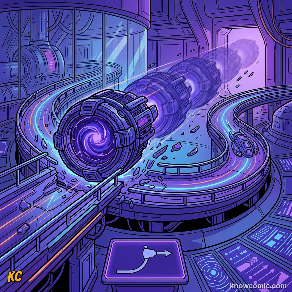 Comic panel about centrifugal 'force': Inertia Wants To Go Straight, Newton'S First Law, educational kids illustration