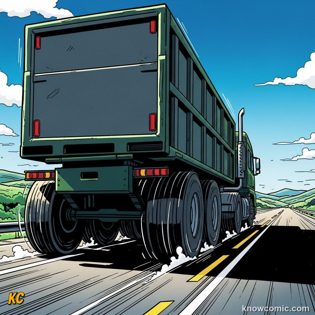 Comic illustration: THE POWER OF MOTION, SLOW MASS