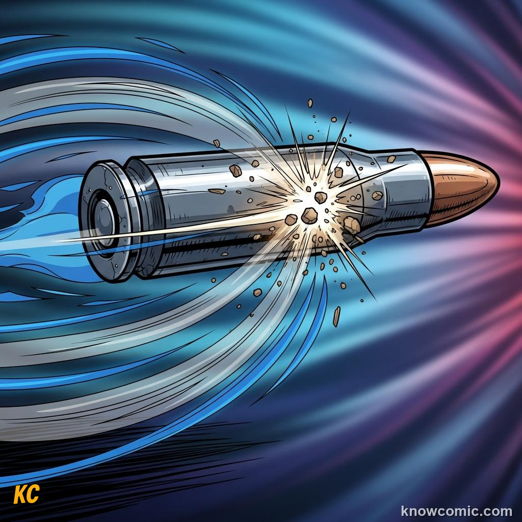 Comic illustration: THE POWER OF MOTION, FAST LIGHT