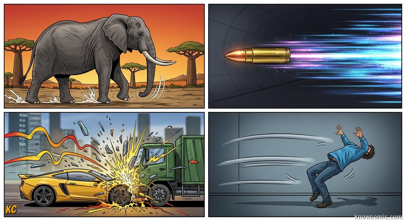 Comic illustration: VELOCITY & SPEED