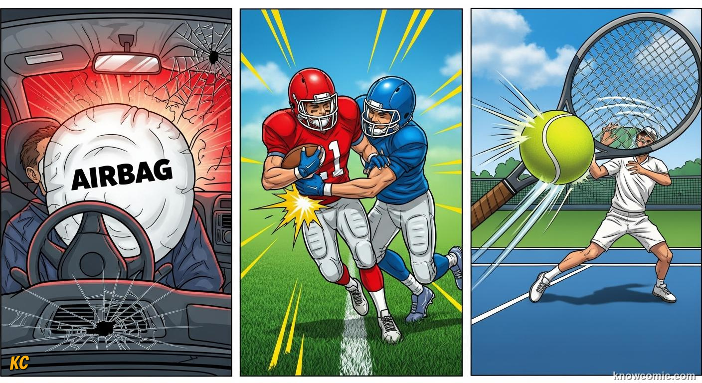 Comic illustration: UNSTOPPABLE FORCE, MOMENTUM WINS