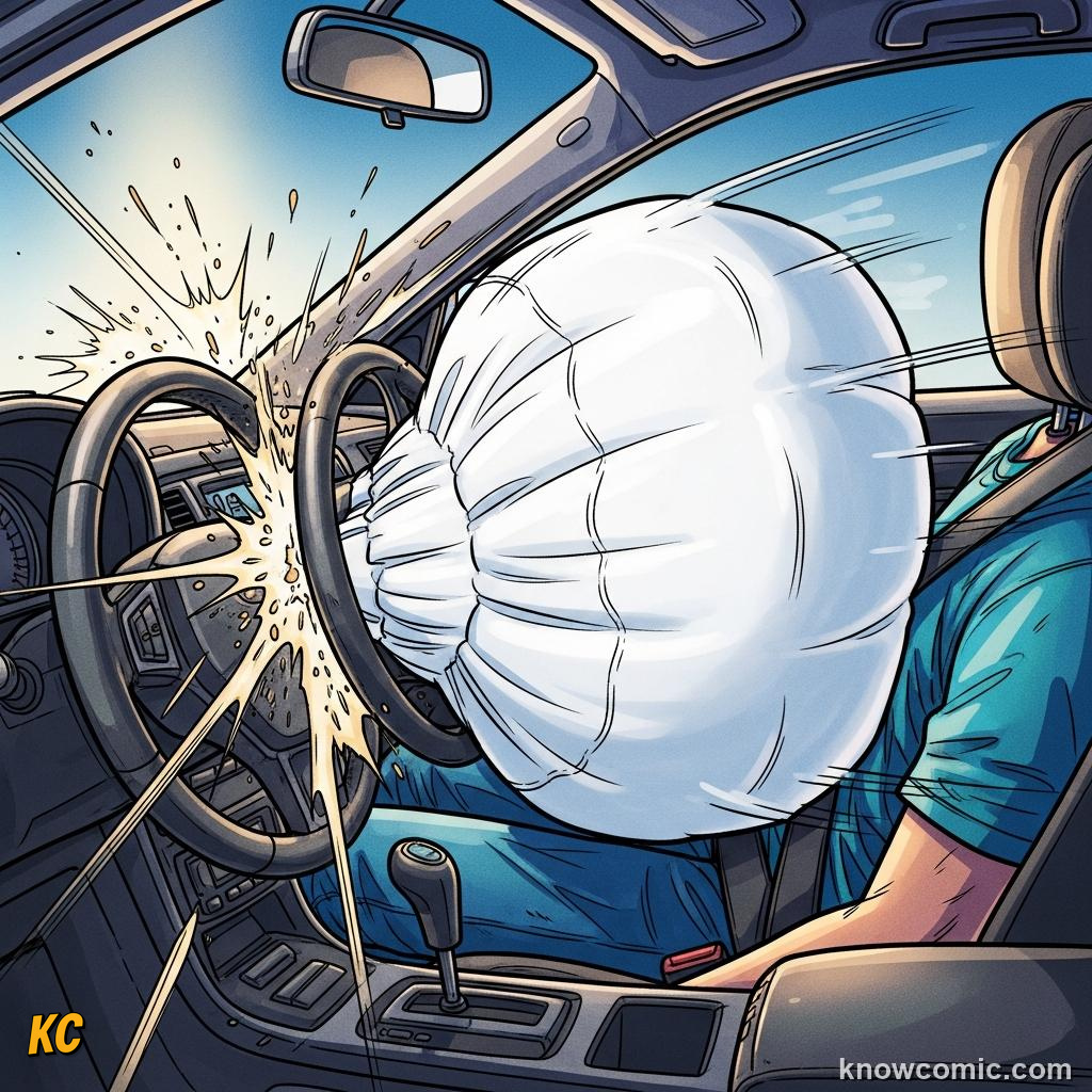Comic illustration: USING MOMENTUM FOR SAFETY, REAL WORLD IMPACT