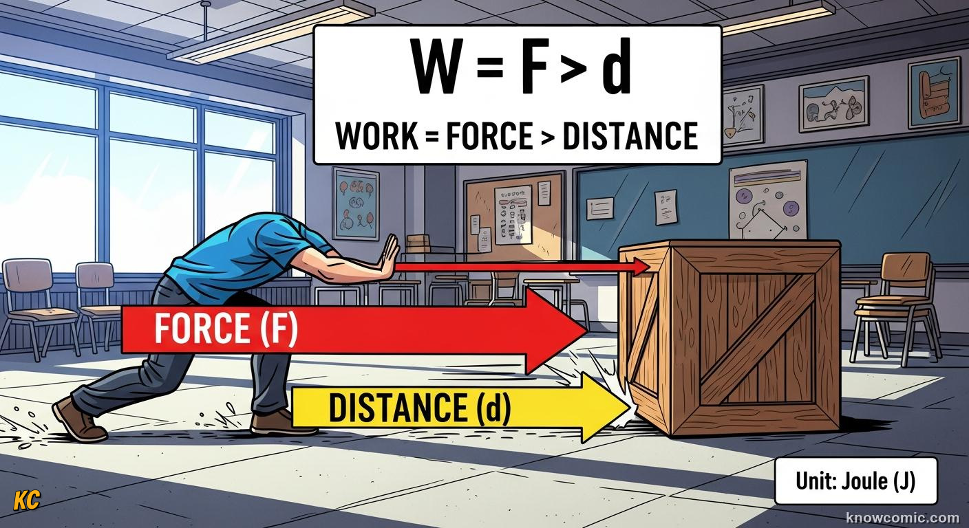 Comic illustration: WORK DEFINED