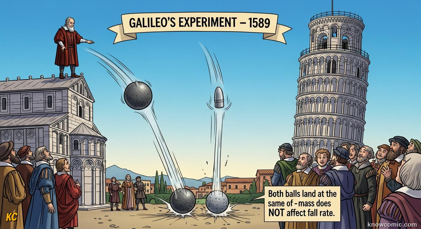 Comic illustration: PROJECTILE MOTION