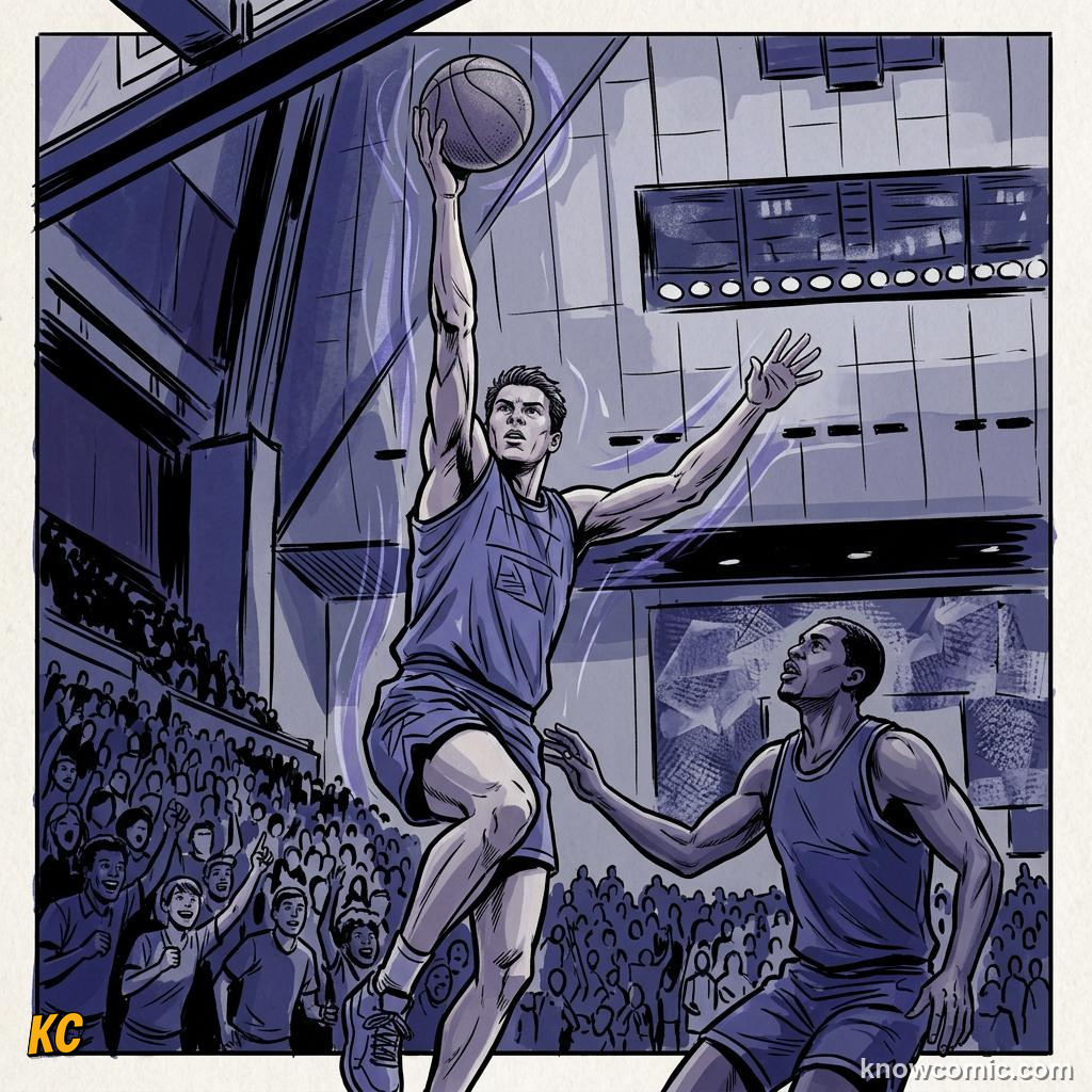 Comic illustration: GRAVITY PULLS EVERY PROJECTILE DOWNWARD, FOOTBALL