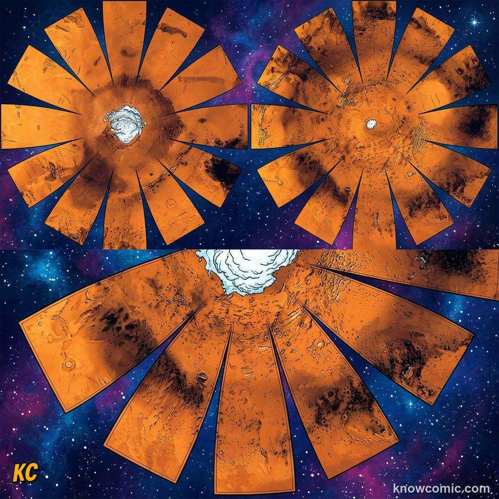 Comic panel about planetary motion: kepler's laws: Faster Near The Sun, Close, educational kids illustration