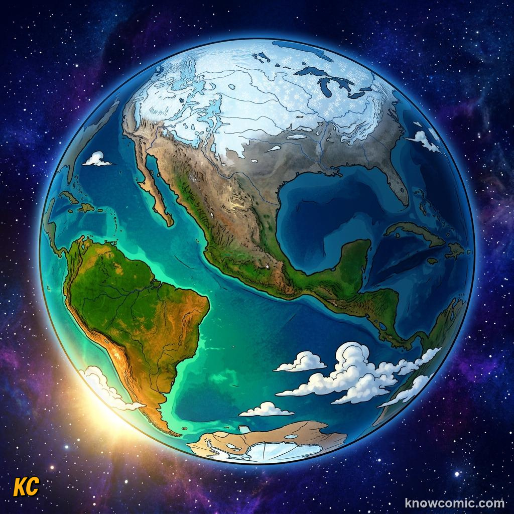 Comic panel about seasons: earth's tilt explained: Day And Night Balance, September, educational kids illustration