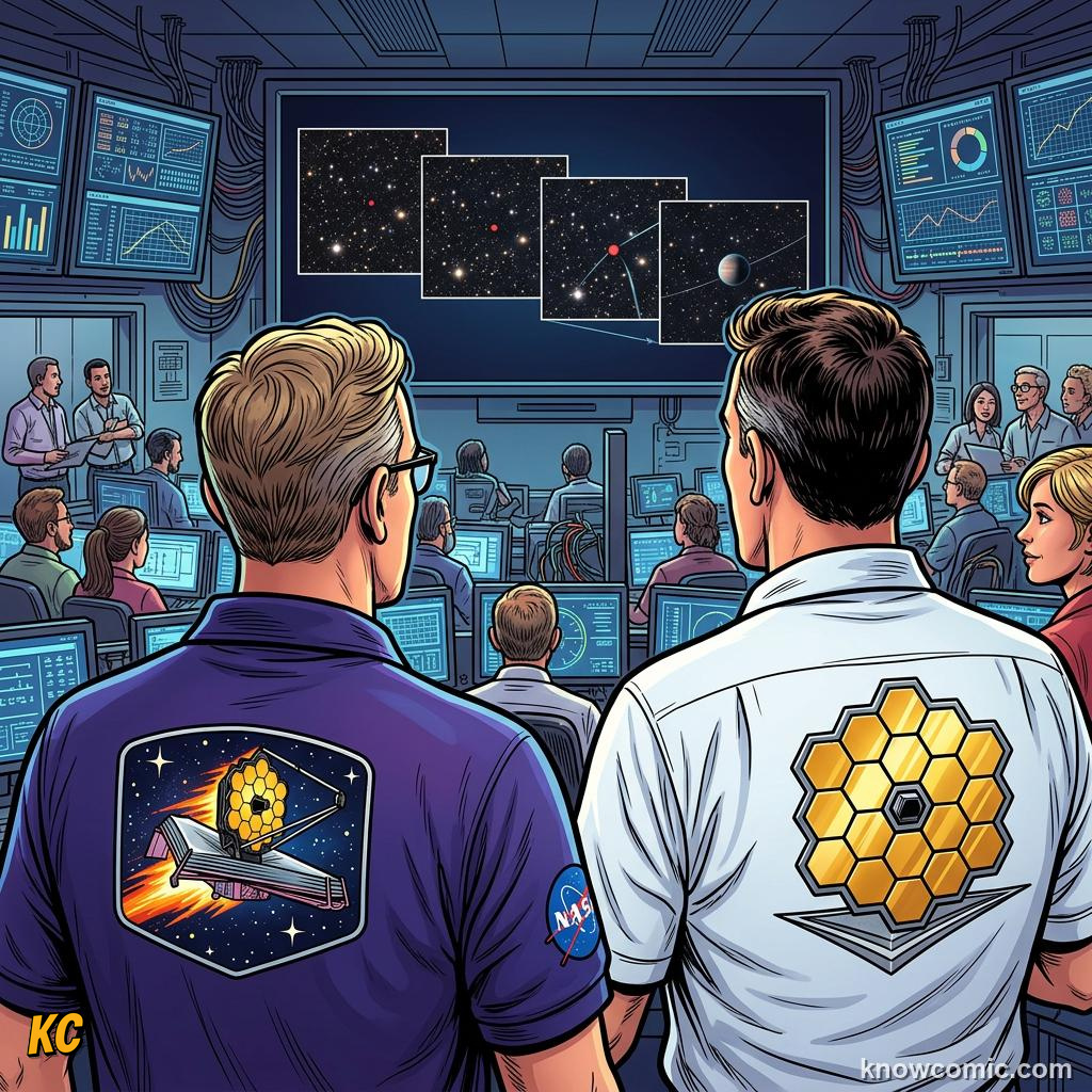 Comic panel about how we discovered the outer planets: William Herschel'S Lucky Night, Move, educational kids illustration