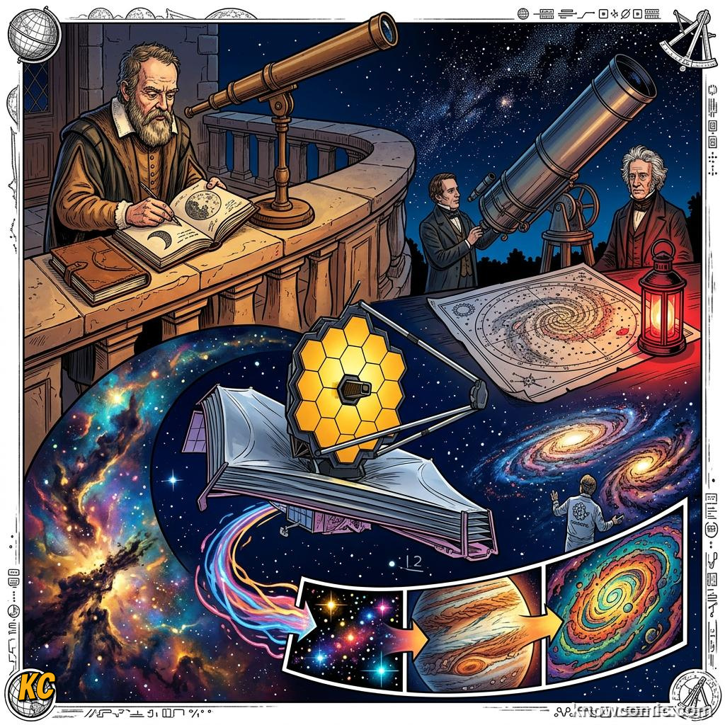 Comic panel about jupiter's great red spot: Hundreds Of Years Of Fury, Earth, educational kids illustration