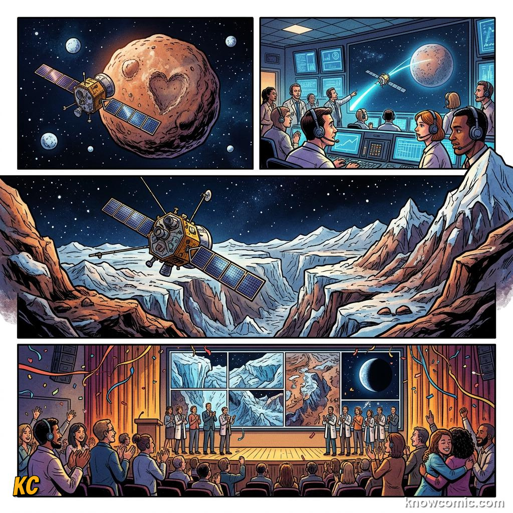 Comic panel about the kuiper belt: beyond neptune: The Cold Storage Ring, Next, educational kids illustration