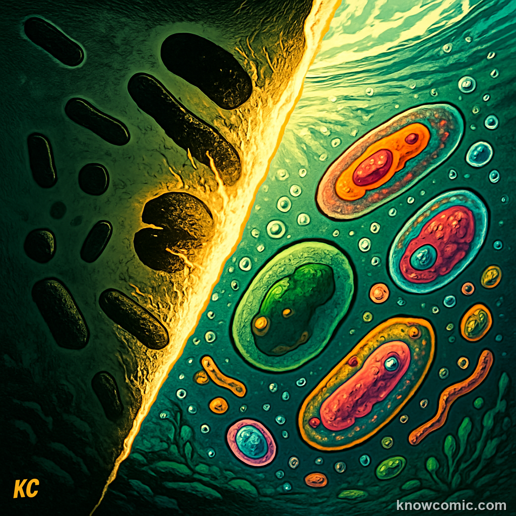 Ancient anaerobic bacteria dying as new aerobic bacteria evolve to use oxygen for energy
