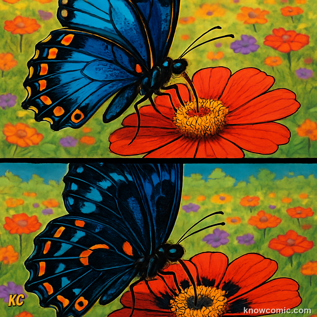 Colourful butterflies visiting red flowers that evolved specifically to attract them