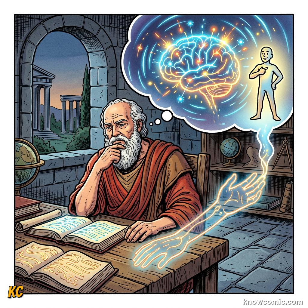 Comic illustration: two people with different inner experiences