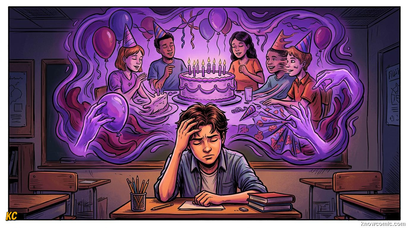 Comic illustration: memory as reconstruction rather than a perfect recording