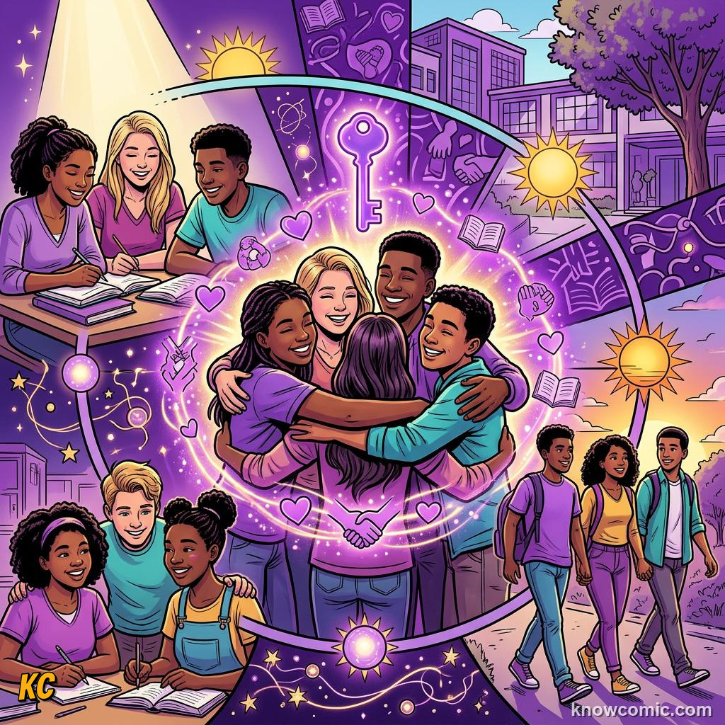 Comic illustration: flourishing as more than just feeling cheerful
