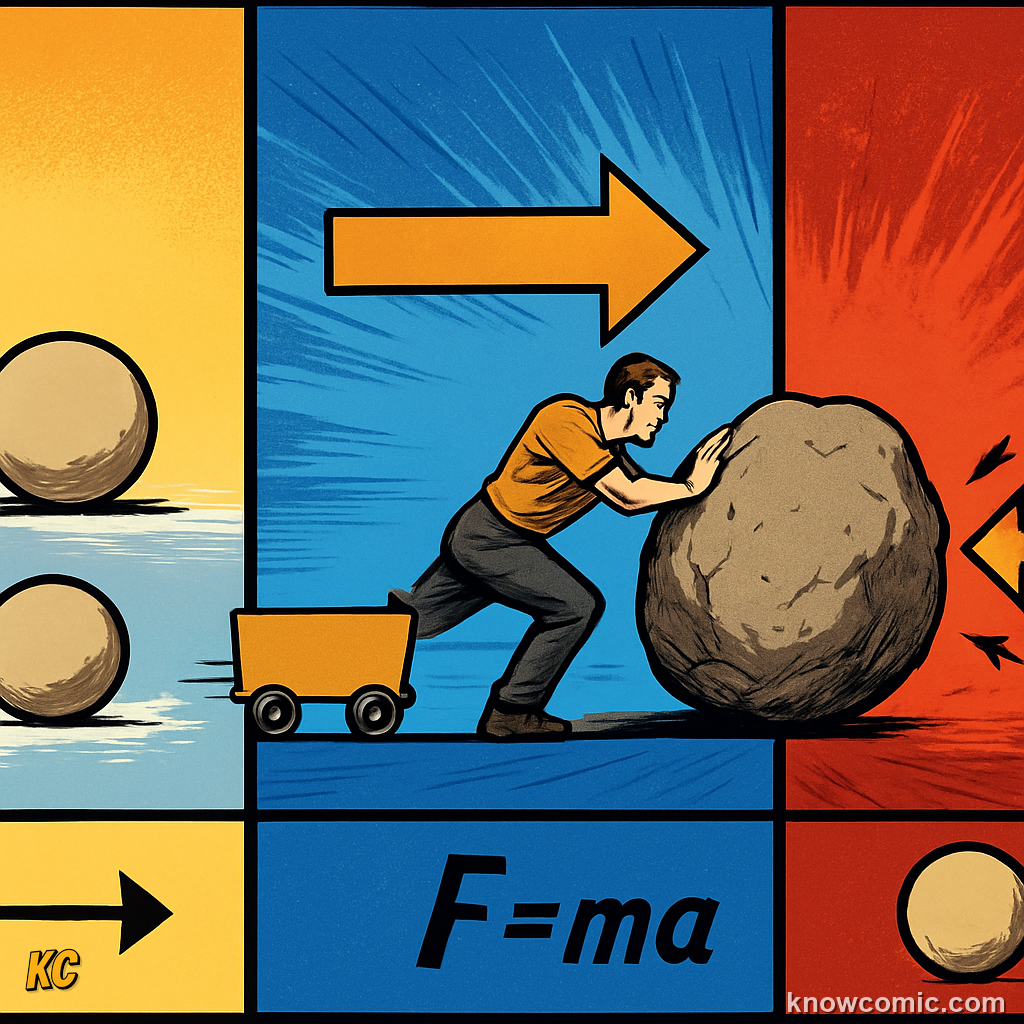 Summary of Newton's Three Laws of Motion: First Law (inertia), Second Law (F=ma), Third Law (action and reaction) — published in Principia Mathematica 1687