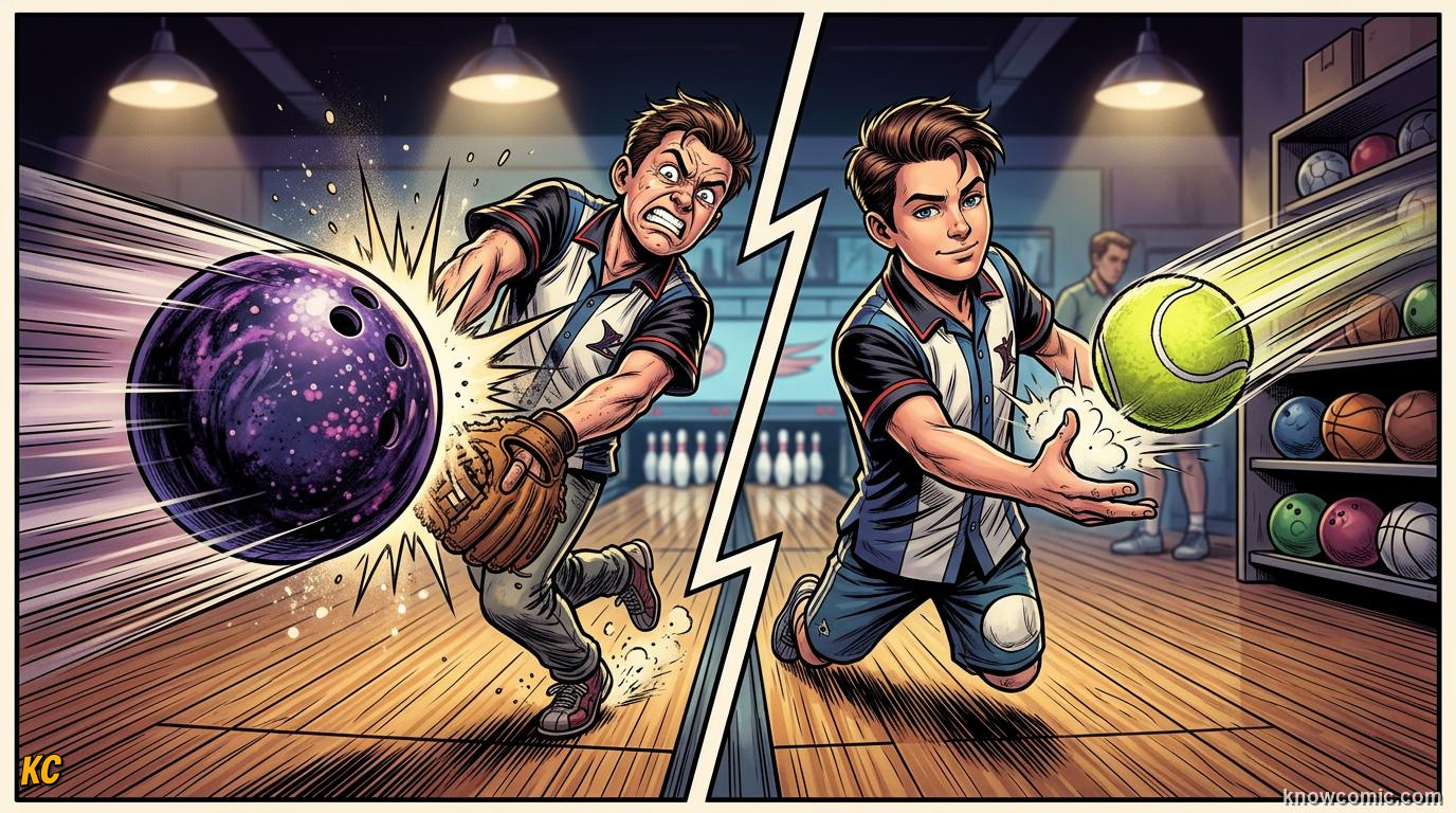 Comic panel about momentum: why it's hard to stop â: Mass Times Velocity, educational kids illustration
