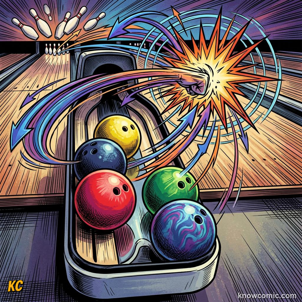 Comic panel about momentum: why it's hard to stop â: Why Catching Feels Different, Fast, educational kids illustration