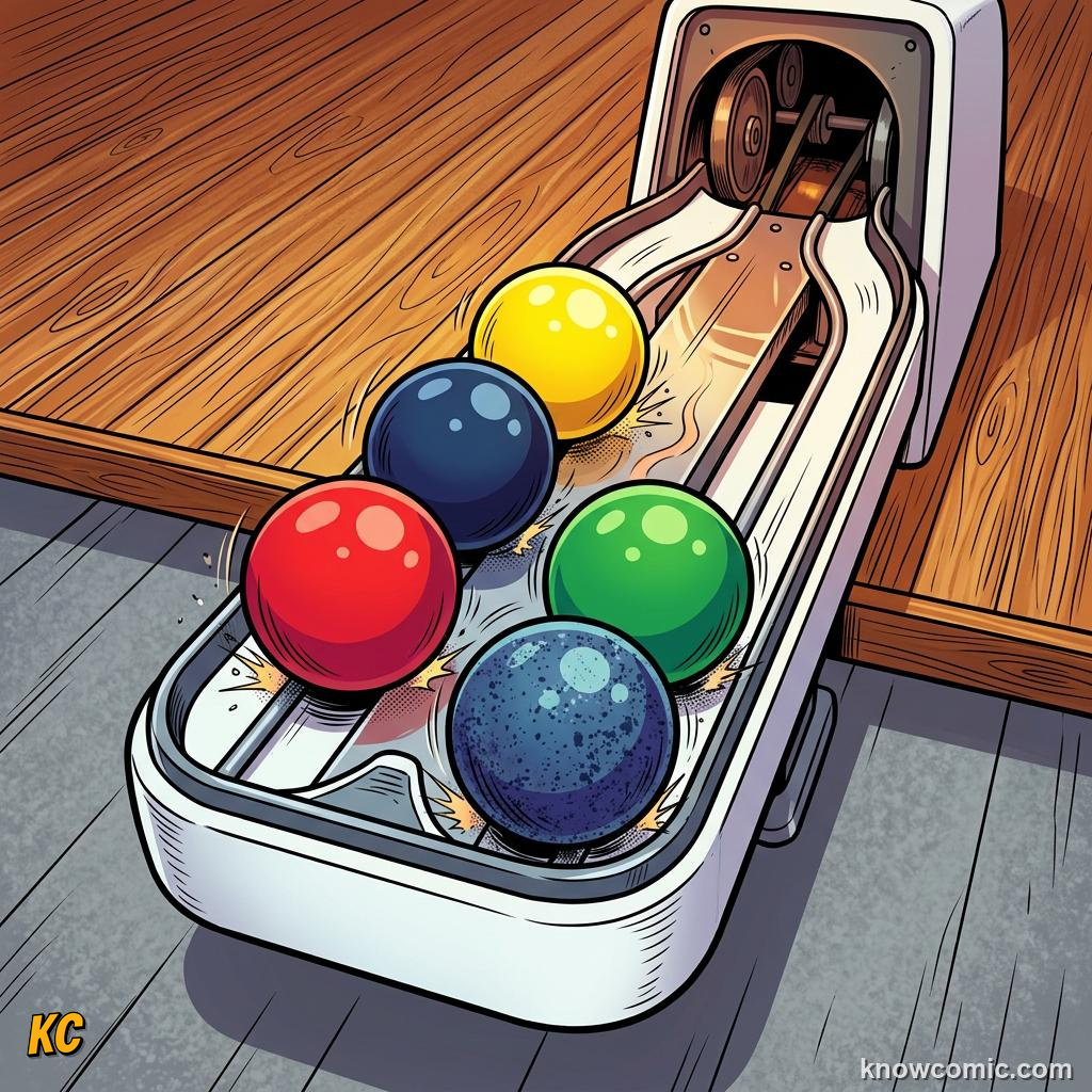 Comic panel about momentum: why it's hard to stop â: When Things Bump, Total, educational kids illustration