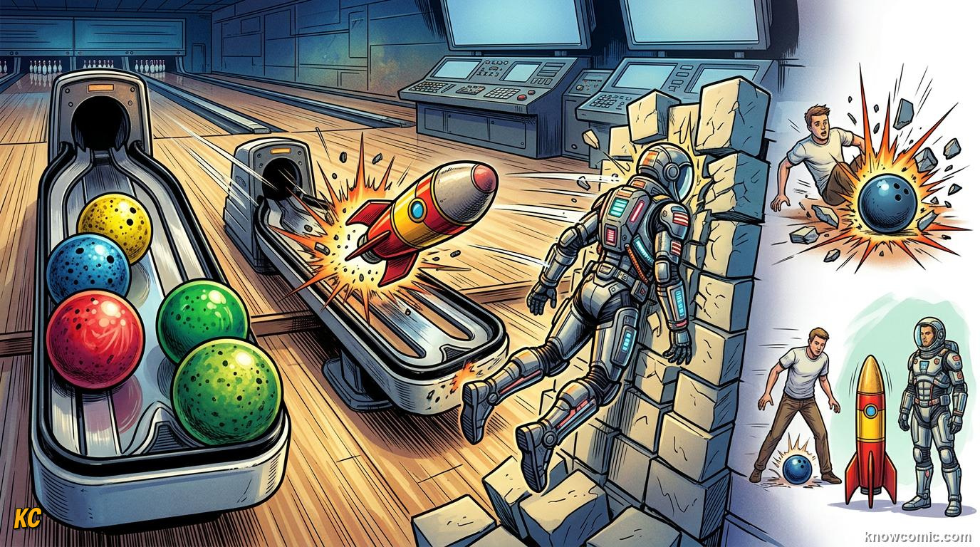 Comic panel about momentum: why it's hard to stop â: Wrap Up, educational kids illustration