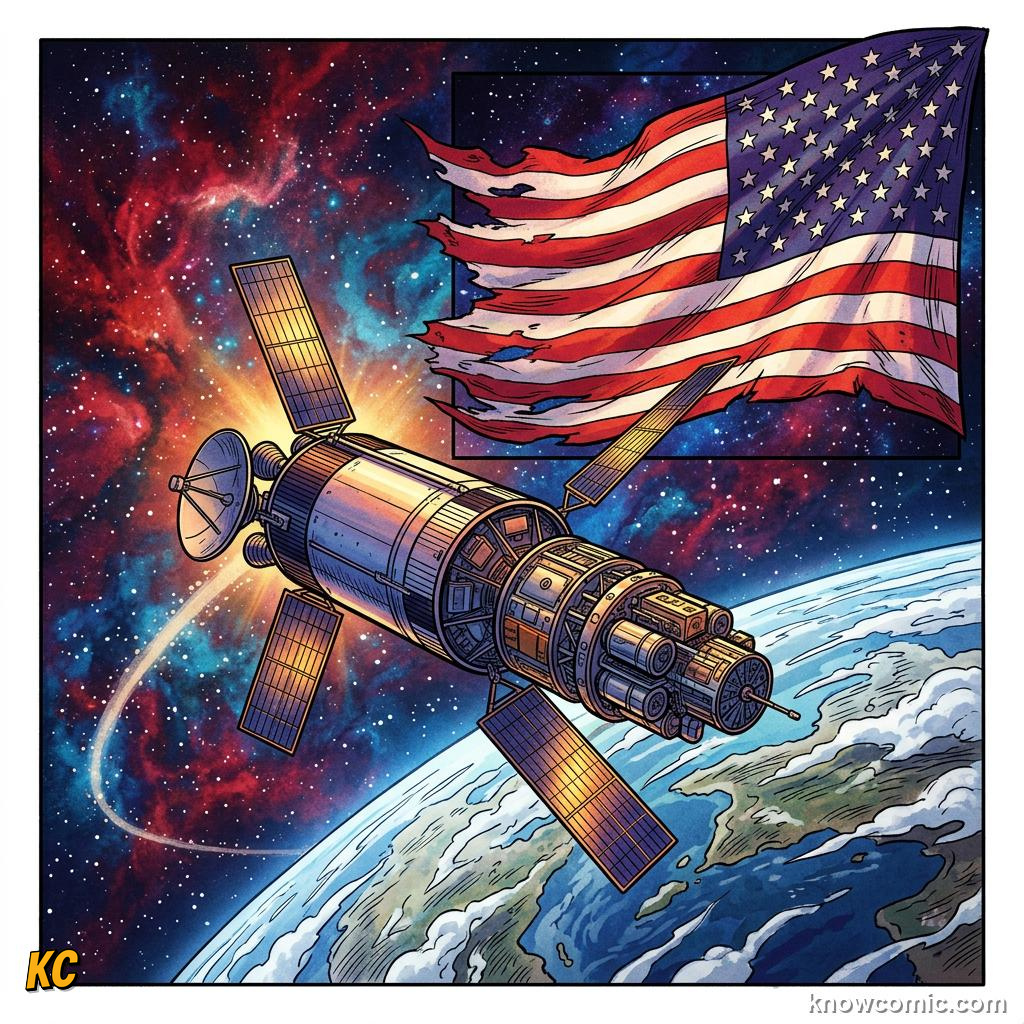Comic panel about rockets: action & reaction in space: Fast Sideways, Coast, educational kids illustration