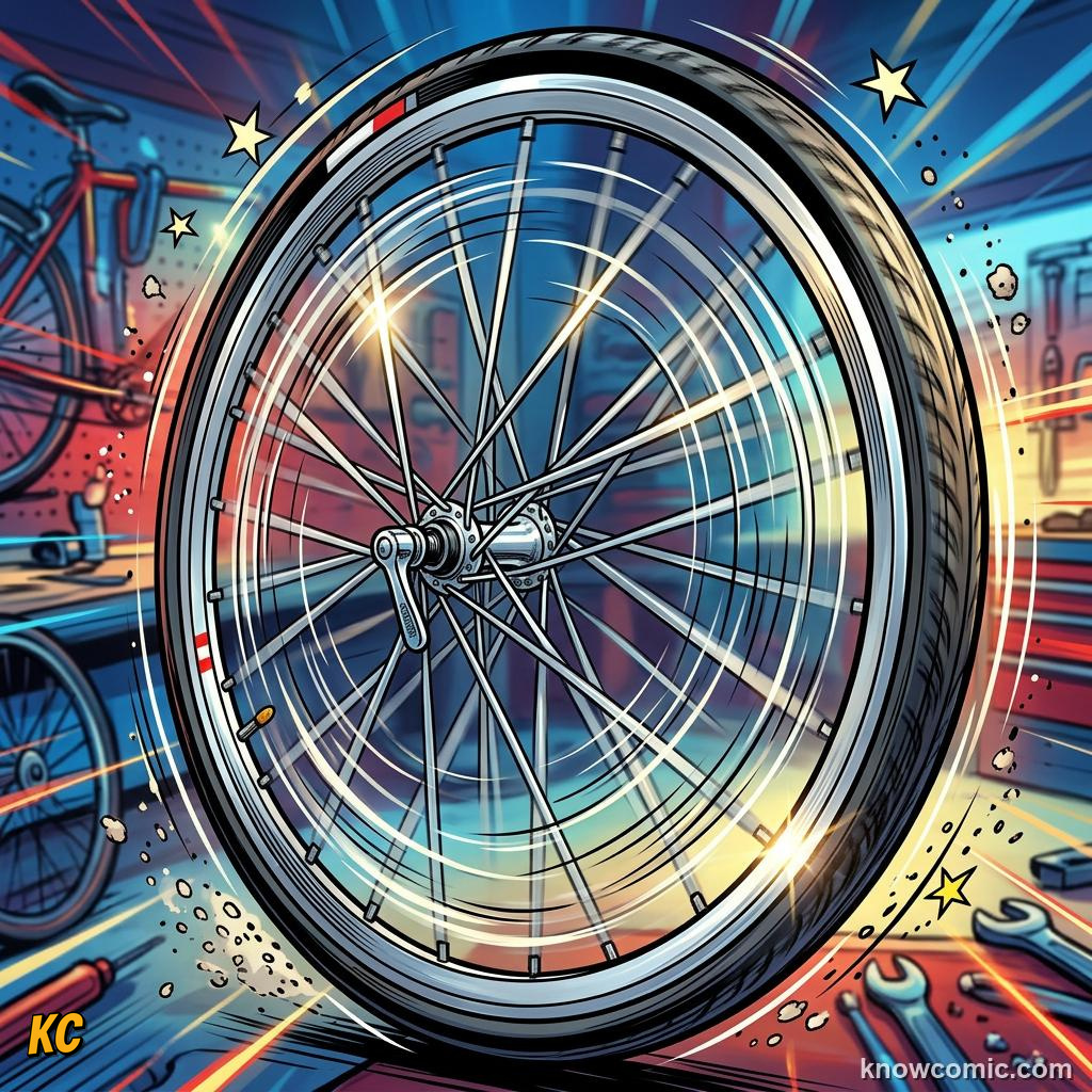 Comic panel about simple machines: levers & ramps: Six Tools, Endless Jobs, Wheel, educational kids illustration