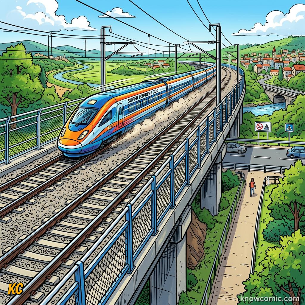 Dedicated high-speed rail tracks with no level crossings or freight trains