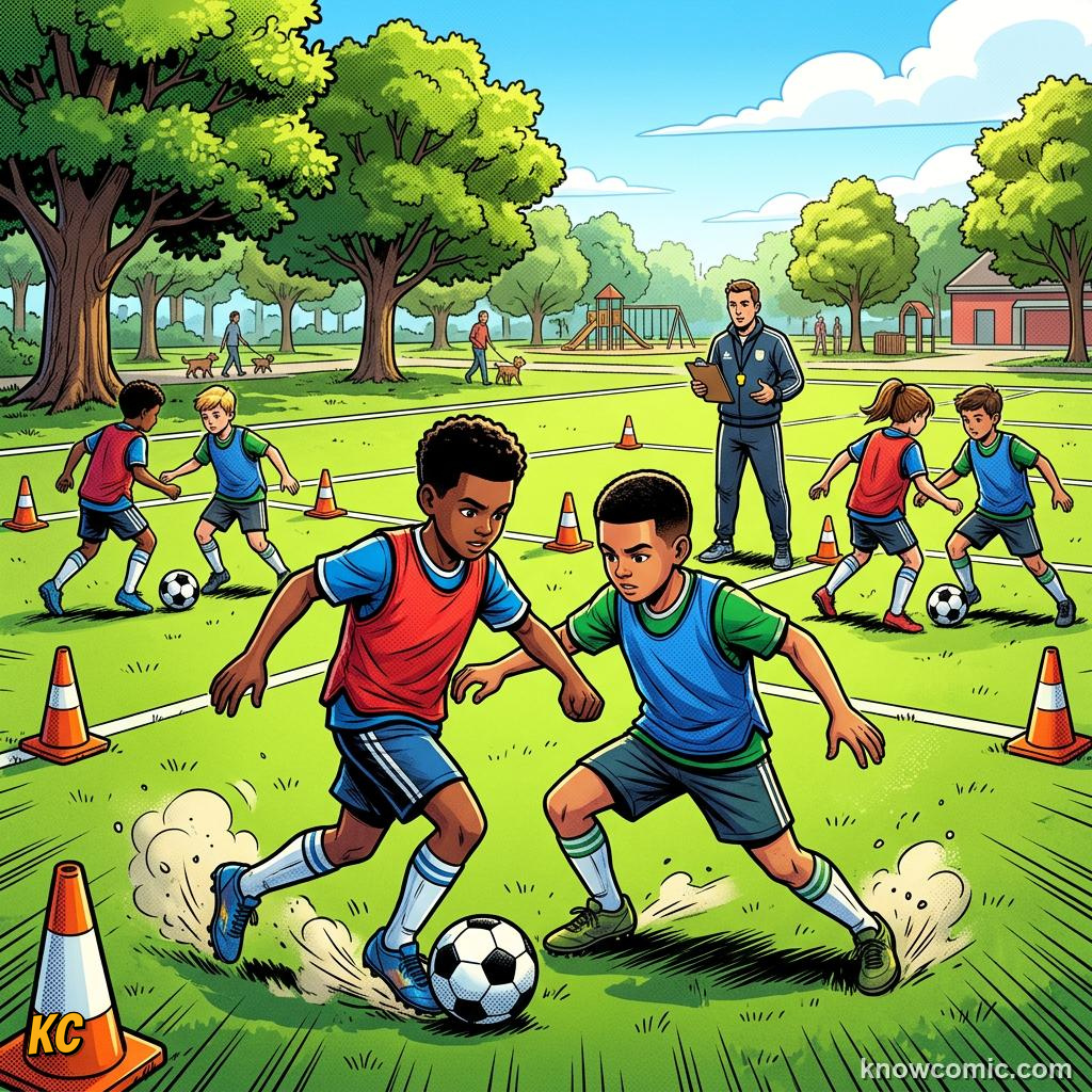 Comic panel labelled shadow defend, illustrating defending masterclass in KnowComic's World Cup 2026 series