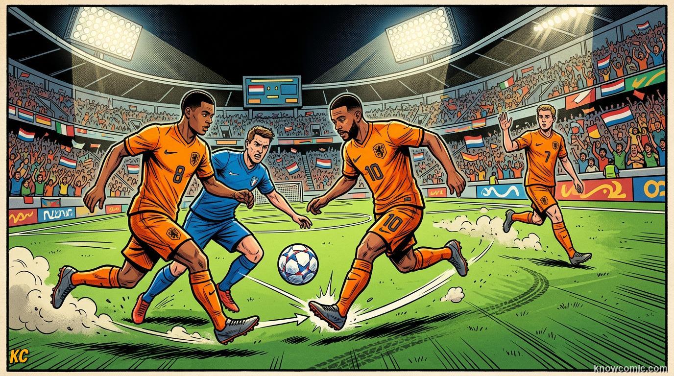 Comic panel titled what is tiki-taka, labelled one touch culture, from the KnowComic World Cup 2026 lesson on possession & tiki-taka