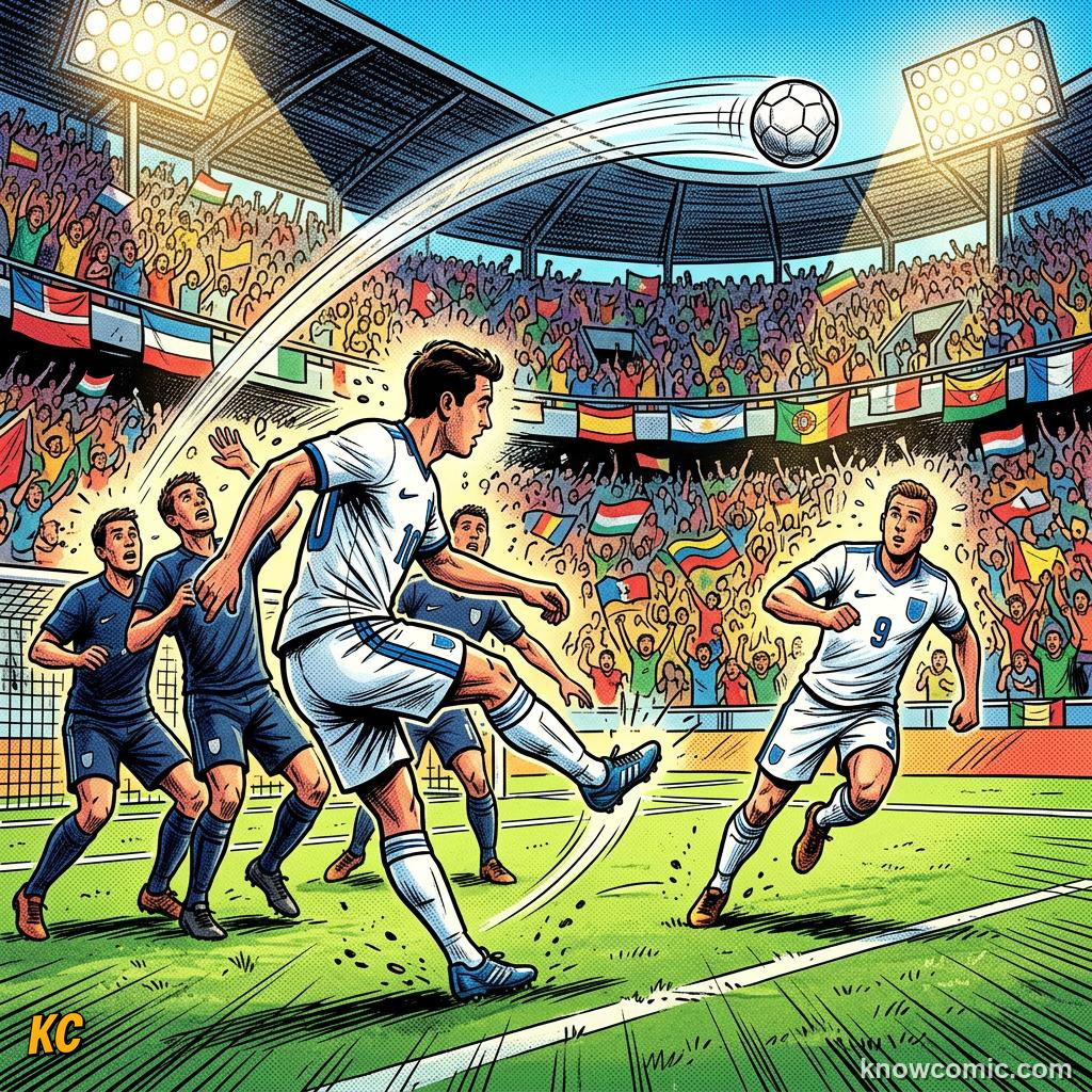 Comic panel titled freedom to roam, labelled third man, from the KnowComic World Cup 2026 lesson on playmakers: the number 10